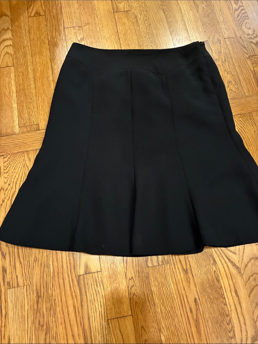 Jones Wear Black A-Line Flared Panel Skirt